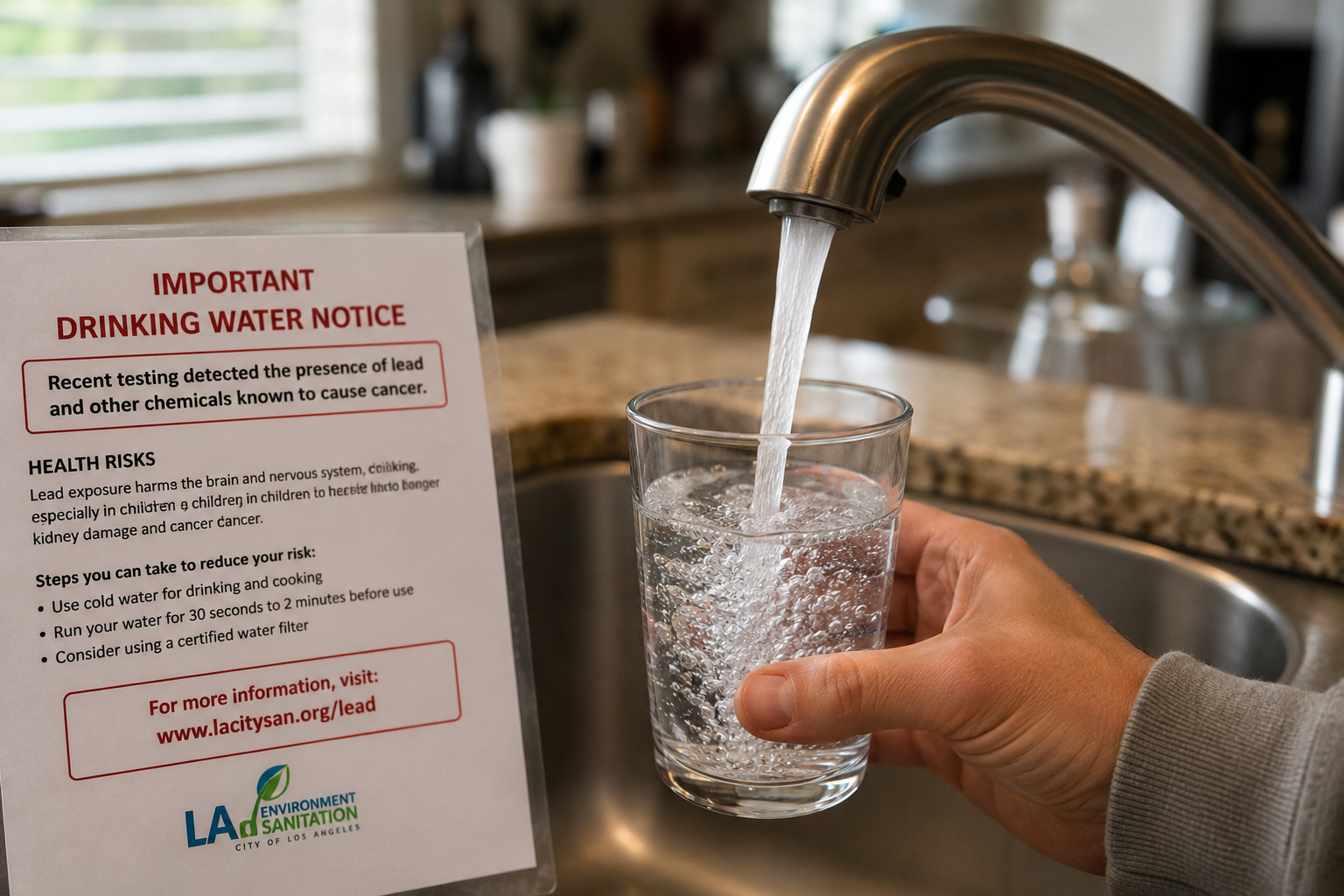 HEALTH ALERT: Los Angeles Drinking Water Tested Positive for Lead and Cancer-Linked Chemicals — City Council Demands Emergency Investigation